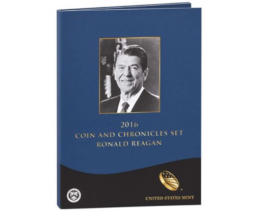 Closed folder of 2016 Ronald Reagan Coin & Chronicles Set