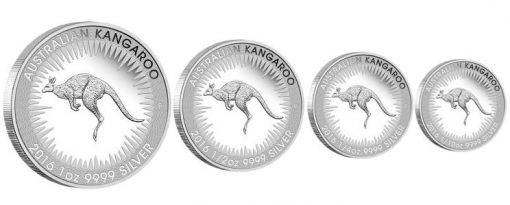 Four Coins of the Australian Kangaroo 2016 Silver Proof Four-Coin Set