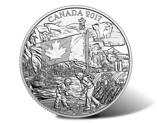 2017 $3 Spirit of Canada Silver Coin - Reverse