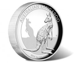 2016 Kangaroo 1oz Silver High Relief Proof Coin