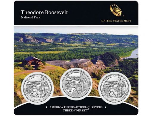 2016 Theodore Roosevelt National Park Quarter Three-Coin Set