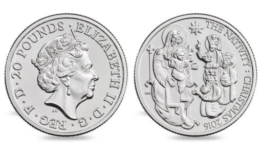 Christmas Nativity Story 2016 UK £20 Fine Silver Coin