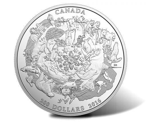 2016 $200 Canada's Icy Arctic 2 oz. Silver Coin - Reverse