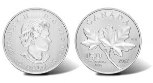 2017 Maple Leaves Silver Coin Marks Canada's 150th Birthday