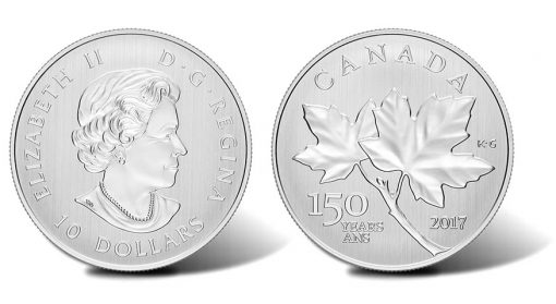 2017 $10 Canada Maple Leaves 1-2 oz. Silver Coin