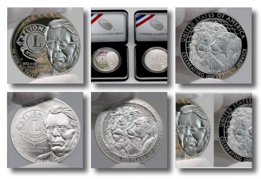 Photos of 2017-P Proof Lions Clubs International Centennial Silver Dollars