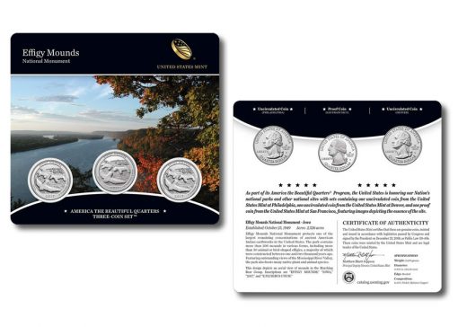 2017 Effigy Mounds National Monument Quarters Three-Coin Set
