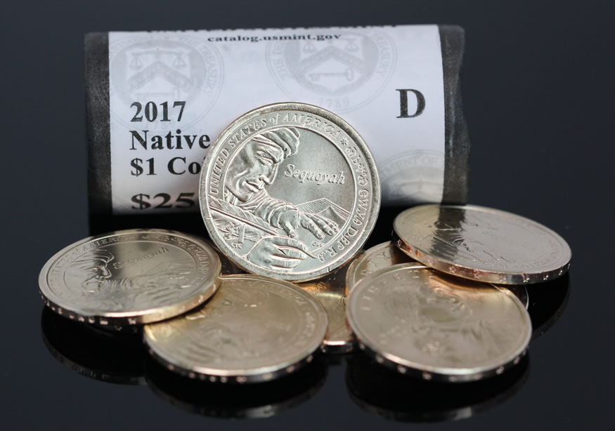 2017 P /& D Native American Dollar Coin Mint Rolls Uncirculated