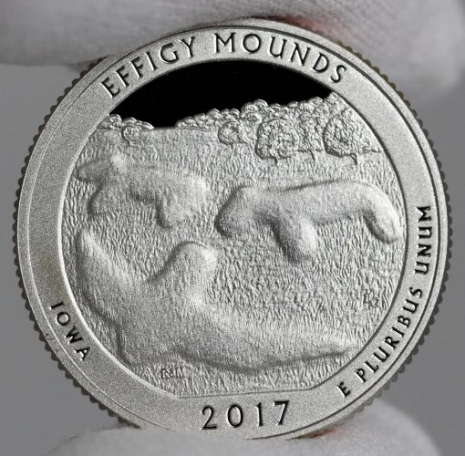 2017-S Proof Effigy Mounds National Monument Quarter -a