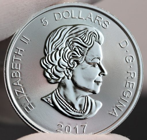 2017 $5 Canadian Lynx 1 oz Silver Coin-Obverse,a