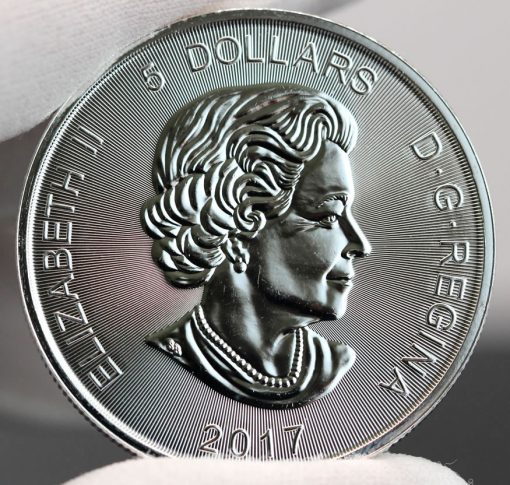 2017 $5 Canadian Lynx 1 oz Silver Coin-Obverse,b