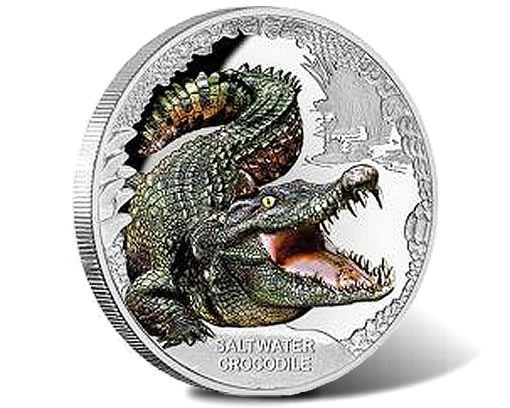 2017 Saltwater Crocodile 1oz Silver Proof Coin