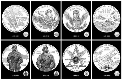 Air Service Silver Medal Design Candidates - Obverses