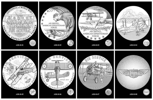 Air Service Silver Medal Design Candidates - Reverses