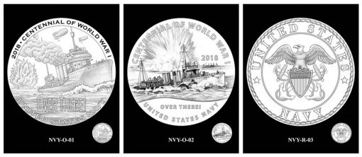 Navy Silver Medal Design Candidates - Obverses