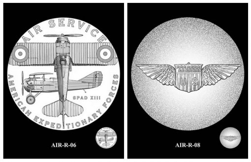 Recommended Air Service Silver Medal Designs - Obverse and Reverse