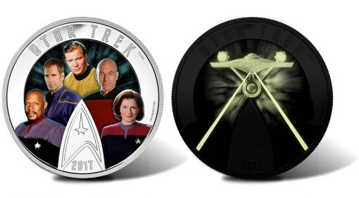 2017 $30 Star Trek Five Captains 2 oz. Silver Coin - Daylight and Dark