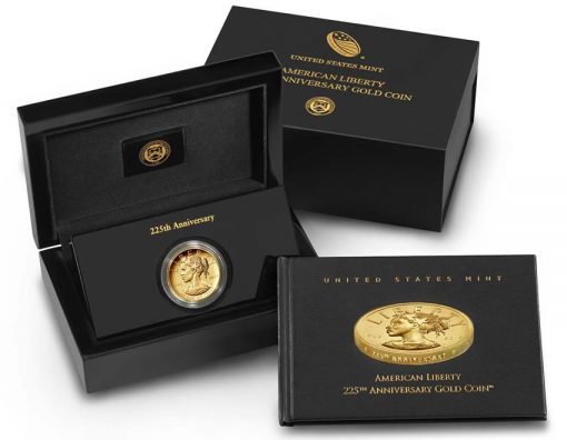 2017 American Liberty 225th Anniversary Gold Coin, Case and Booklet