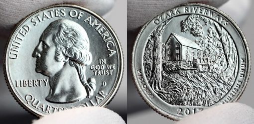 2017-D Uncirculated Ozark National Scenic Riverways Quarter - Obverse and Reverse