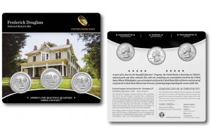Frederick Douglass Quarters for D.C. in Three-Coin Set