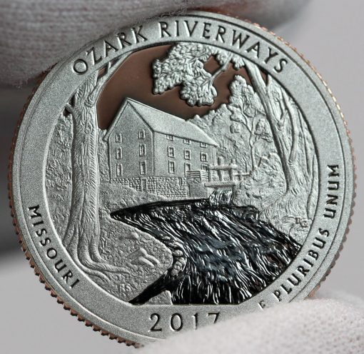 2017-S Proof Ozark National Scenic Riverways Quarter, Reverse-b