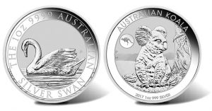 2017 Silver Swan Coin and Koala Coin with Kangaroo Privy Mark Debut