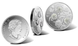 Canadian 2017 $20 Coin Uses Pearl Pieces to Embellish Flowers