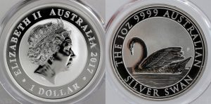 2017 Australian 1oz Silver Swan Coins Realizing Strong Prices