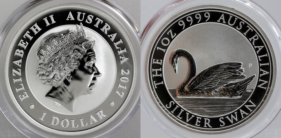 2017 Australia Silver Swan 1 Oz Ounce .9999 Silver Coin BU 25000 Limited Mintage 
