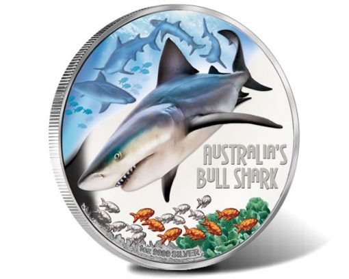 Deadly and Dangerous - Bull Shark 2017 1oz Silver Proof Coin