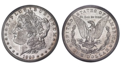 1893-S $1 AU55 PCGS