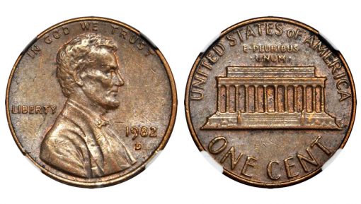 1982-D Small Date Cent Error Struck on a Bronze Planchet