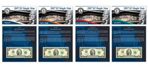 2017 $2 Single Note Collection Includes Four Banknotes