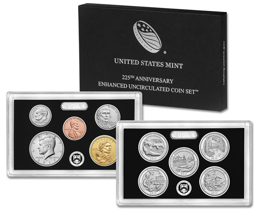2017 S 225th Anniversary Enhanced Uncirculated Set SOLD OUT @ THE MINT 5 Sets