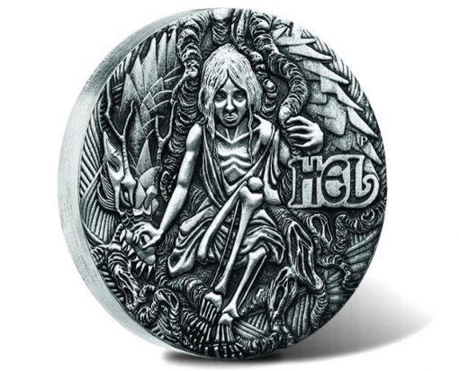 Norse Goddesses - Hel 2017 2oz Silver Antiqued High Relief Coin