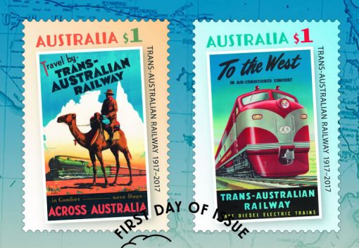 Stamps in Trans-Australian Railway 2017 Stamp and Coin Cover