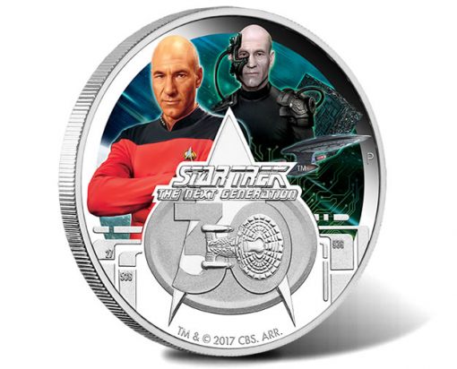 Star Trek, The Next Generation 30th Anniversary 2017 1oz Silver Proof Coin