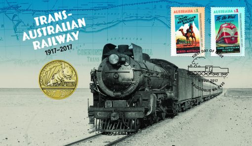Trans-Australian Railway 2017 Stamp and Coin Cover