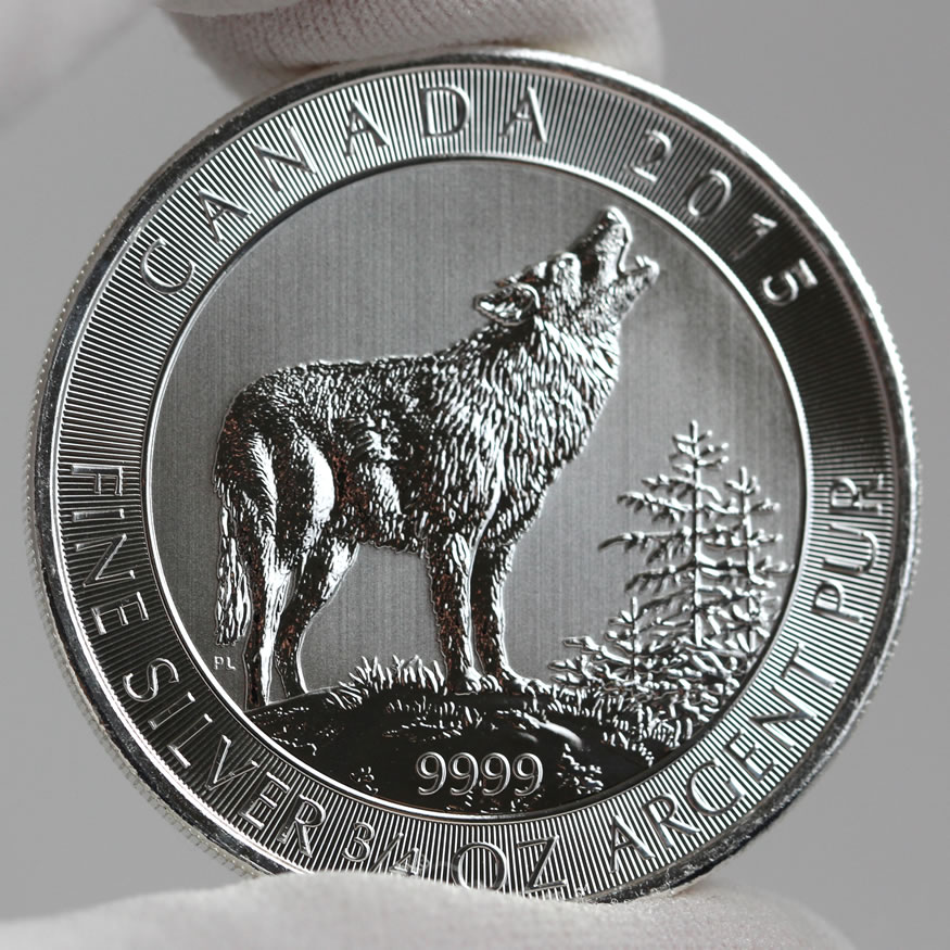 2017 Canada $2 Howling Moon Wolves Wolf Series 3/4oz Silver Bullion Coin 0.75 