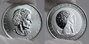 2017 $2 Canadian Silver Wolf Moon Bullion Coin Photos