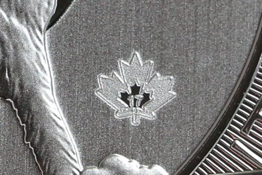 2017 $2 Canadian Silver Wolf Moon Bullion Coin - Security Mark