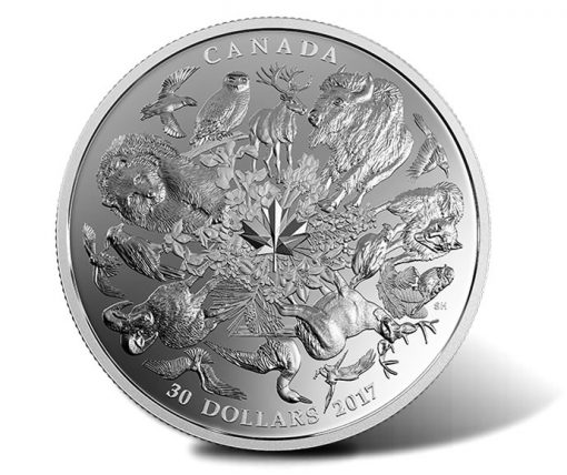 2017 $30 Flora and Fauna of Canada 2 oz Silver Coin - Reverse