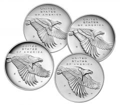 American Liberty Four Silver Medal Set - Medal Reverses
