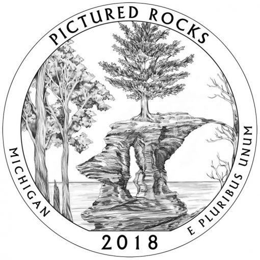 Michigan's Pictured Rocks National Lakeshore Quarter and Coin Design