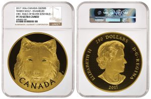 NGC Authenticates 'Mule' Error on 2017 Canadian Timber Wolf Gold Coin