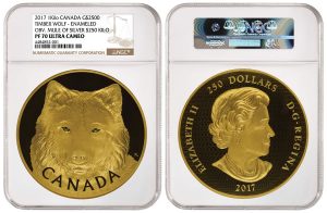 NGC Authenticates 'Mule' Error on 2017 Canadian Timber Wolf Gold Coin