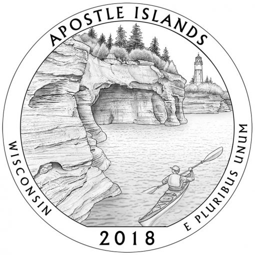 Wisconsin's Apostle Islands National Lakeshore Quarter and Coin Design