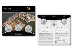 Ellis Island Quarters for New Jersey in Three-Coin Set