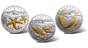 Canadian 2017 $20 Silver Gold-Plated Coins Depict Marine Life