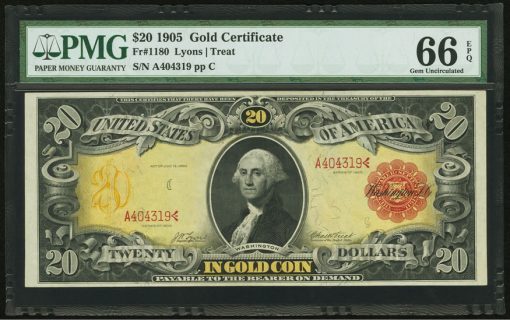 Fr. 1180 $20 1905 Gold Certificate